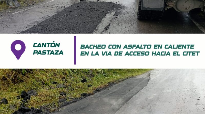Pastaza (publinota) Vía al CITET en parroquia Fátima esta mejorada.