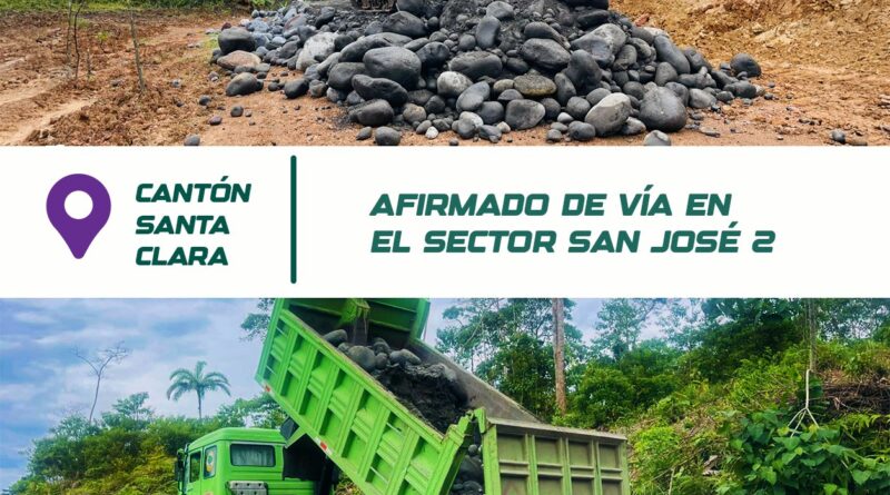 (Publinota) El gobierno de Pastaza ejecuta afirmado en sector San José 2, del Cantón santa Clara