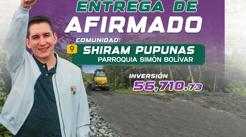(Invitación) Se entrega la obra semanal número 37 en Pastaza