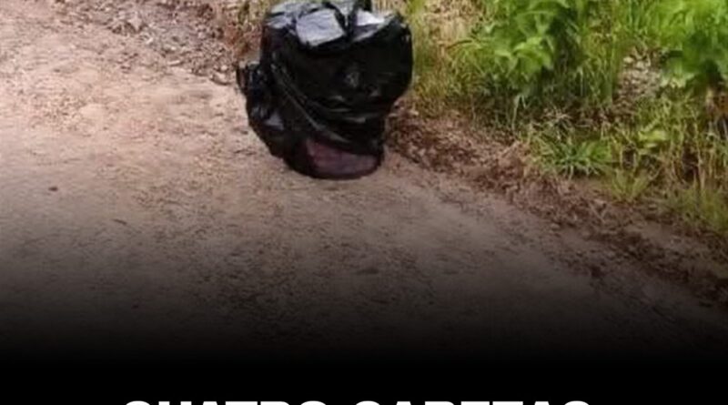 Cuatro cabezas humanas fueron abandonadas en Chaguarpamba, Loja