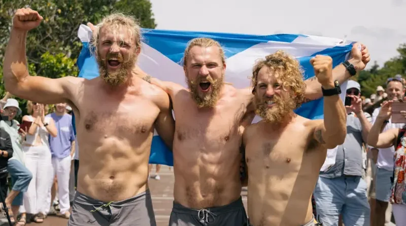 Los 3 hermanos que lograron la hazaña de remar 15.000 km desde Perú a Australia