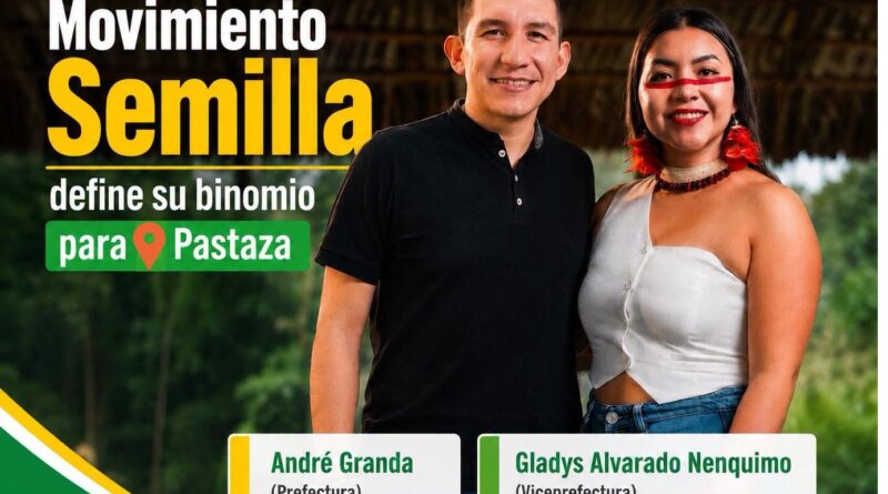 elecciones2026: Prefecto de Pastaza presento a su binomio para las elecciones seccionales